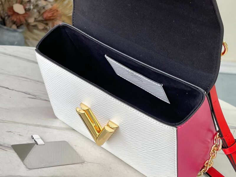 Louis Vuitton LV Twist Mix Pink Red Handbags Cowhide Leather 24cm