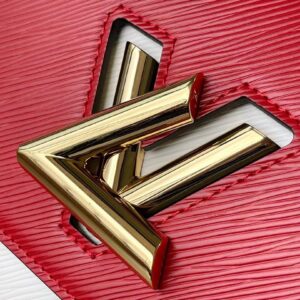 Louis Vuitton LV Twist Mix Pink Red Handbags Cowhide Leather 24cm