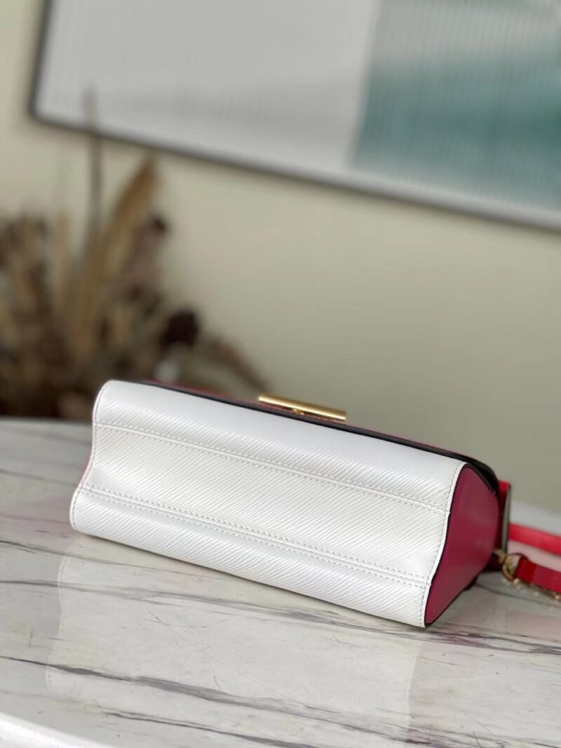 Louis Vuitton LV Twist Mix Pink Red Handbags Cowhide Leather 24cm