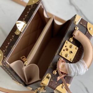 Louis Vuitton LV Valisette Tresor Monogram Handbags 22.5×14.5×11.5cm