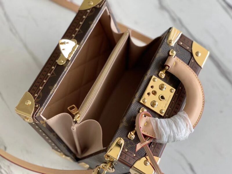 Louis Vuitton LV Valisette Tresor Monogram Handbags 22.5×14.5×11.5cm