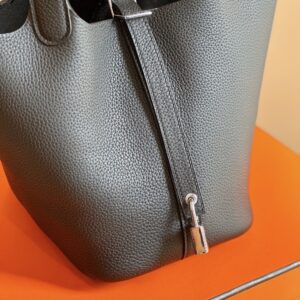 Hermes Picotin 18 Black Togo Leather Sliver Hardware