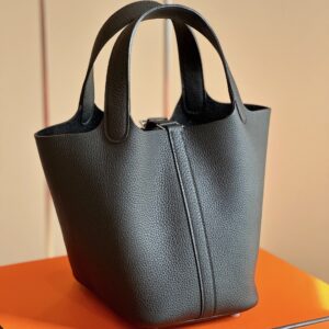 Hermes Picotin 18 Black Togo Leather Sliver Hardware