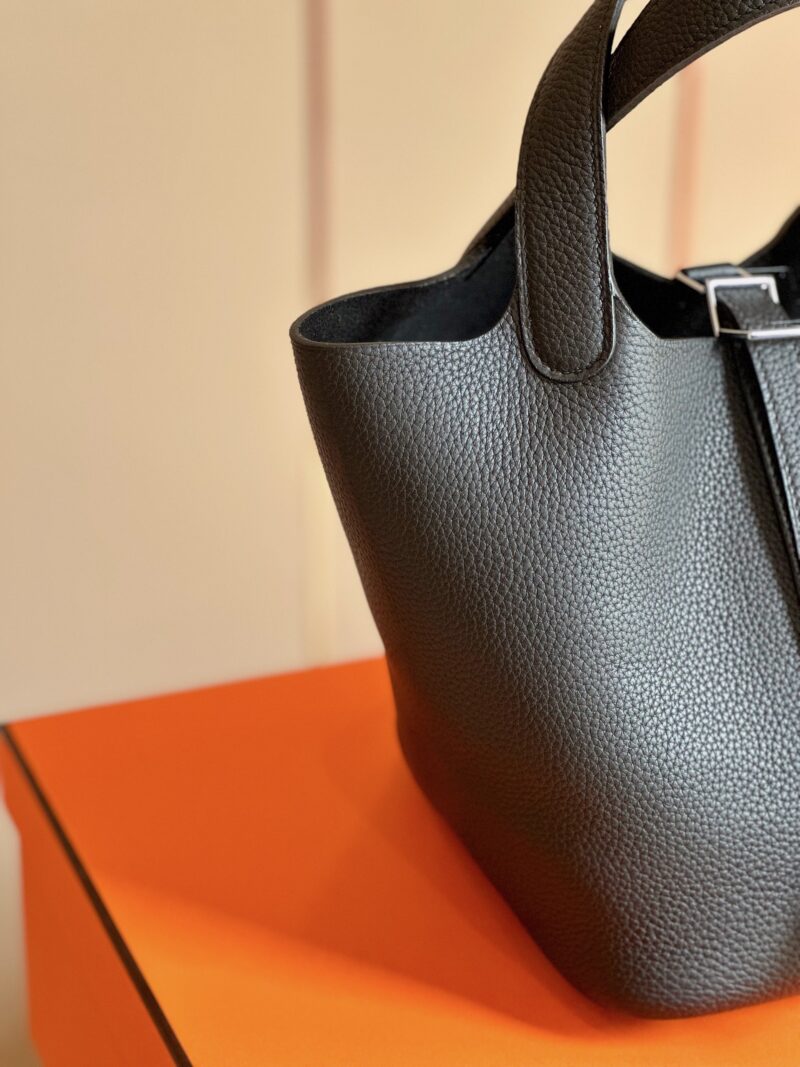 Hermes Picotin 18 Black Togo Leather Sliver Hardware