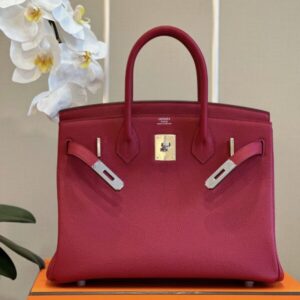 Hermes Birkin 30 Burgundy Palladium Hardware