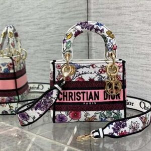 Tui-Nu-Medium-Lady-D-Lite-Bag-White-Tho-Cam-Like-Auth-17x7x15cm-8-600x451-1 Medium Lady D- Lite Bag White Brocade Like Auth 17x7x15cm