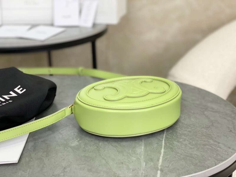 Celine Mini Handbag Replica 11 Green Smooth Leather 16×12.5x4cm