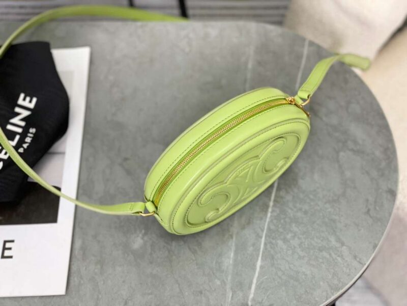 Celine Mini Handbag Replica 11 Green Smooth Leather 16×12.5x4cm
