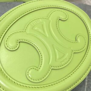 Celine Mini Handbag Replica 11 Green Smooth Leather 16×12.5x4cm