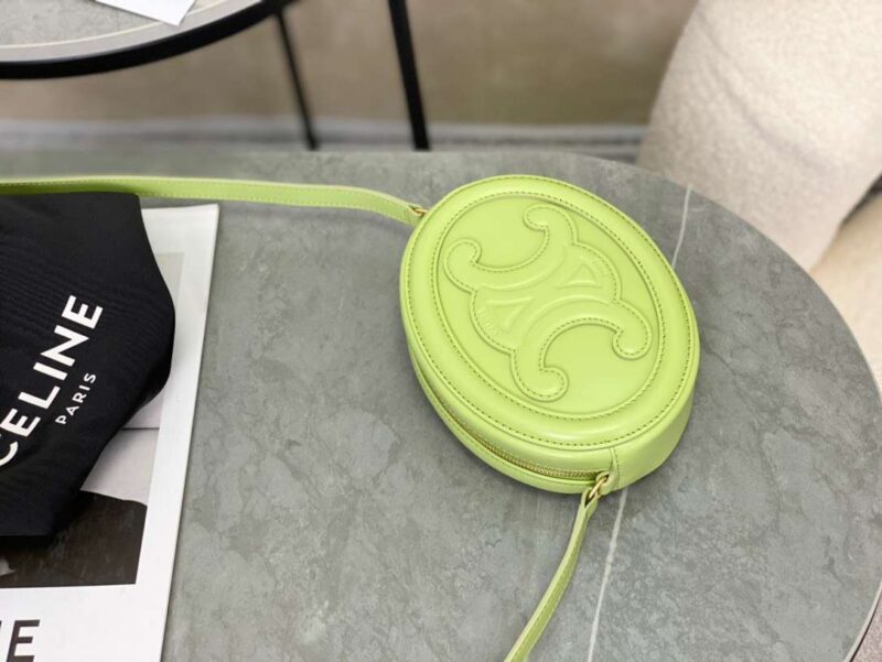 Celine Mini Handbag Replica 11 Green Smooth Leather 16×12.5x4cm