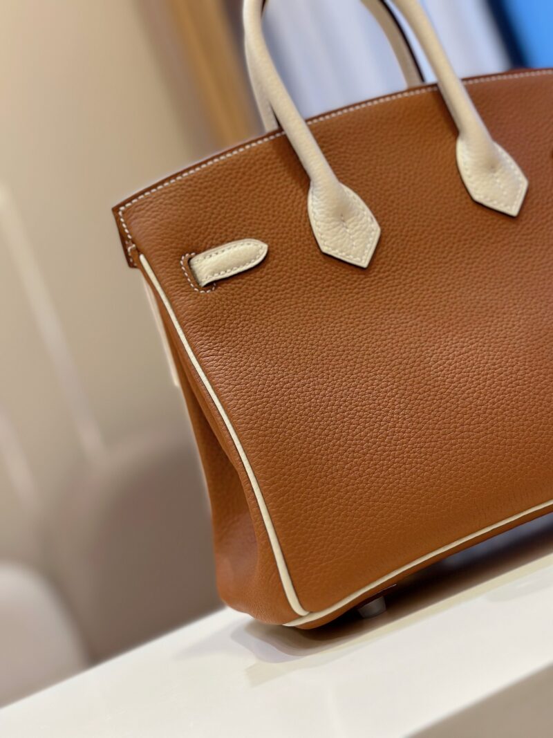 Hermes Birkin 30 Brown/Beige Customize  Palladium Hardware