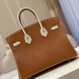 Hermes Birkin 30 Brown/Beige Customize  Palladium Hardware