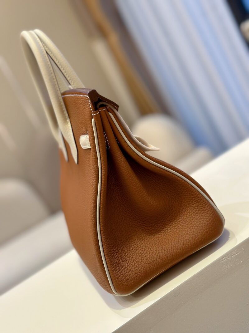 Hermes Birkin 30 Brown/Beige Customize  Palladium Hardware