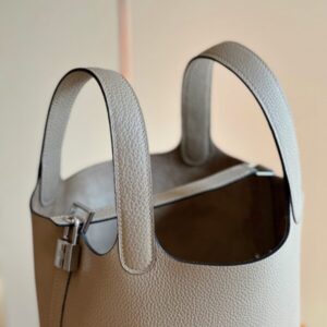 Hermes Picotin 18 Gray togo leather Sliver Hardware
