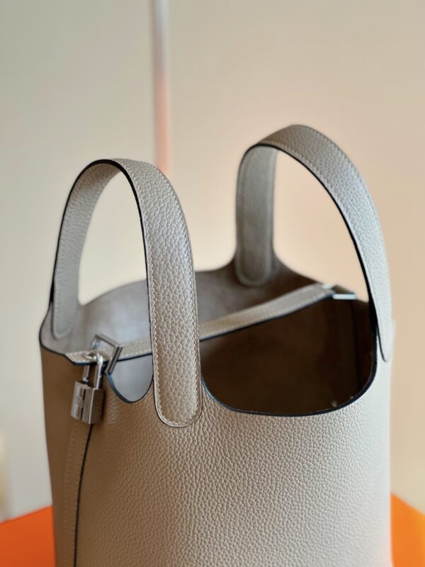 Hermes Picotin 18 Gray togo leather Sliver Hardware