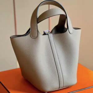 Hermes Picotin 18 Gray togo leather Sliver Hardware