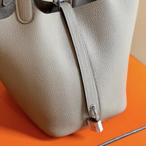 Hermes Picotin 18 Gray togo leather Sliver Hardware