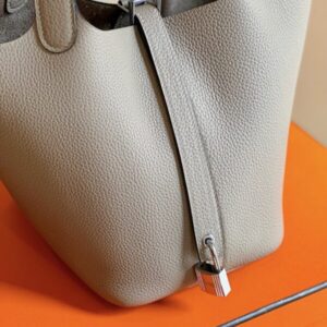 Hermes Picotin 18 Gray togo leather Sliver Hardware