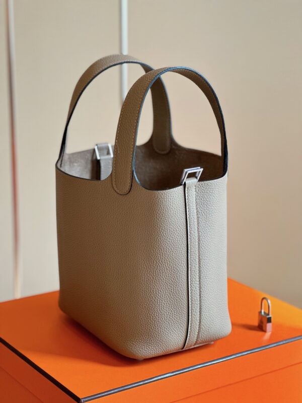 Hermes Picotin 18 Gray togo leather Sliver Hardware