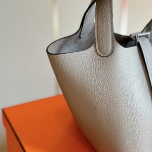 Hermes Picotin 18 Gray togo leather Sliver Hardware