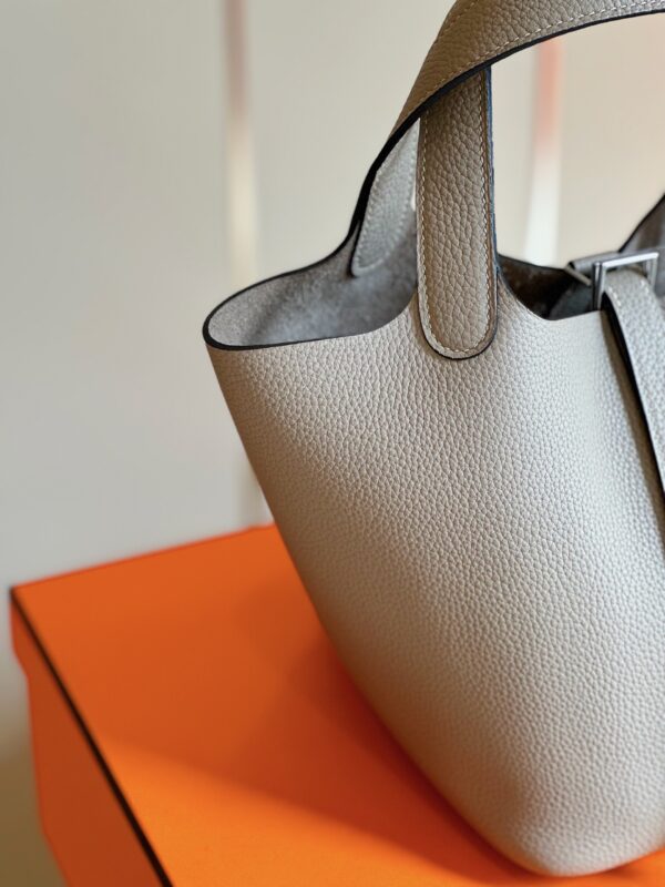Hermes Picotin 18 Gray togo leather Sliver Hardware