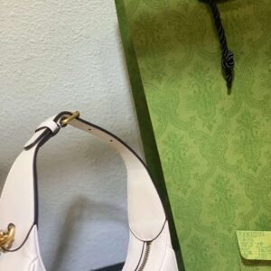 Gucci GG Marmont Half Moon Luxury Handbag White 24cm