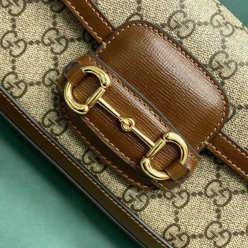 Gucci Horsebit Luxury Handbag with Brand Logo Pattern 23.5cm
