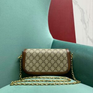 Gucci Horsebit Luxury Handbag with Brand Logo Pattern 23.5cm