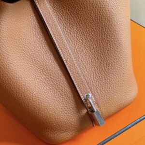 Hermes Picotin 18 Brown Sliver Hardware