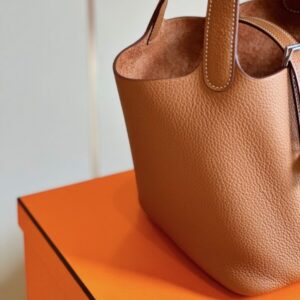 Hermes Picotin 18 Brown Sliver Hardware