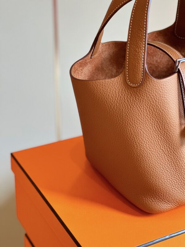 Hermes Picotin 18 Brown Sliver Hardware