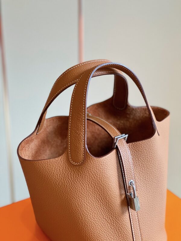 Hermes Picotin 18 Brown Sliver Hardware