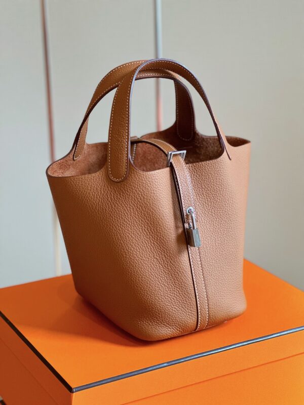 Hermes Picotin 18 Brown Sliver Hardware