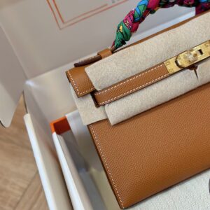 Hermes Pochette Brown Gold Hardware