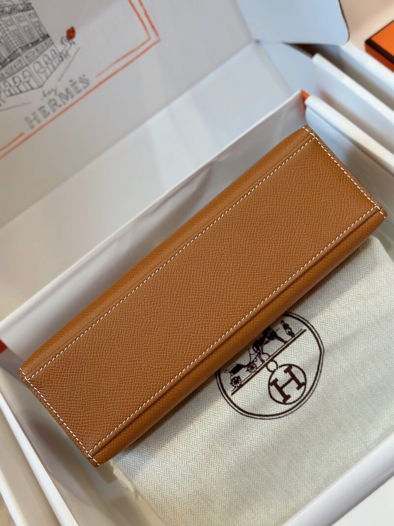 Hermes Pochette Brown Gold Hardware
