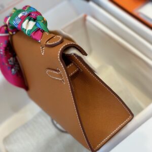 Hermes Pochette Brown Gold Hardware