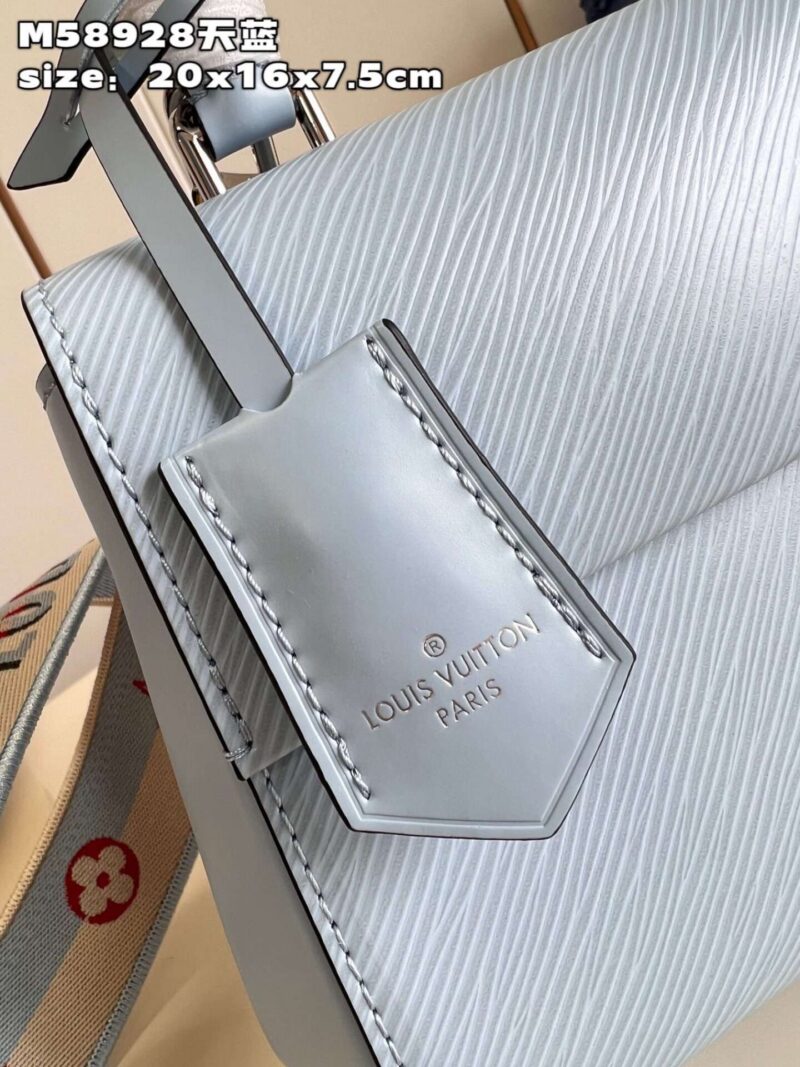 Louis Vuitton Clunny Blue Raised Pattern Handbags 20x16cm