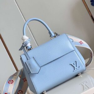 Louis Vuitton Clunny Blue Raised Pattern Handbags 20x16cm