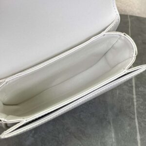 Celine Handle White Smooth Leather 15.5×11.5x5cm