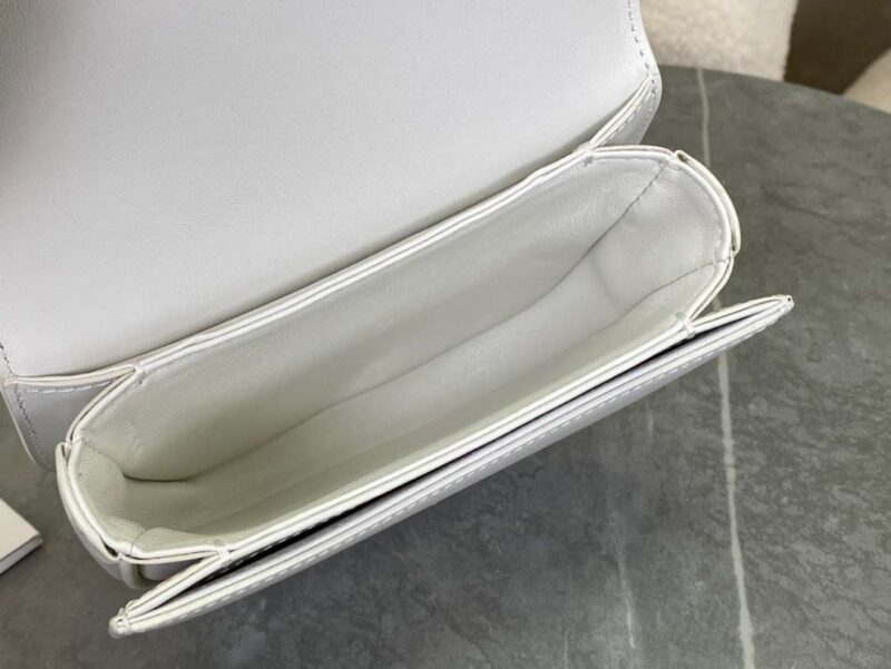 Celine Handle White Smooth Leather 15.5×11.5x5cm