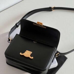 Celine Mini Bag Black Handbag Smooth Leather 19cm