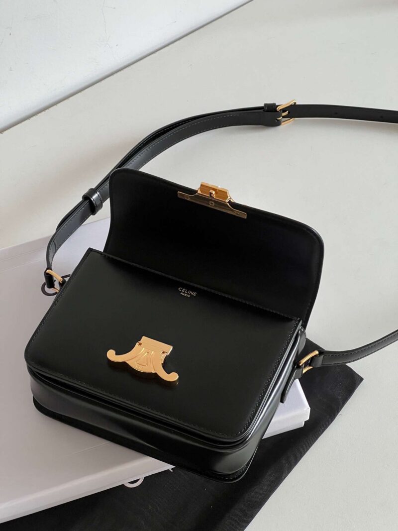 Celine Mini Bag Black Handbag Smooth Leather 19cm