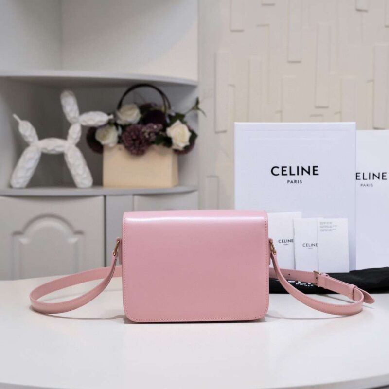 Celine Mini Handbag Pink Smooth Leather 19cm