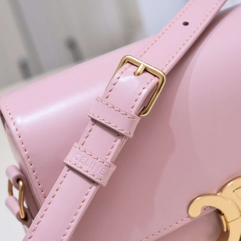 Celine Mini Handbag Pink Smooth Leather 19cm