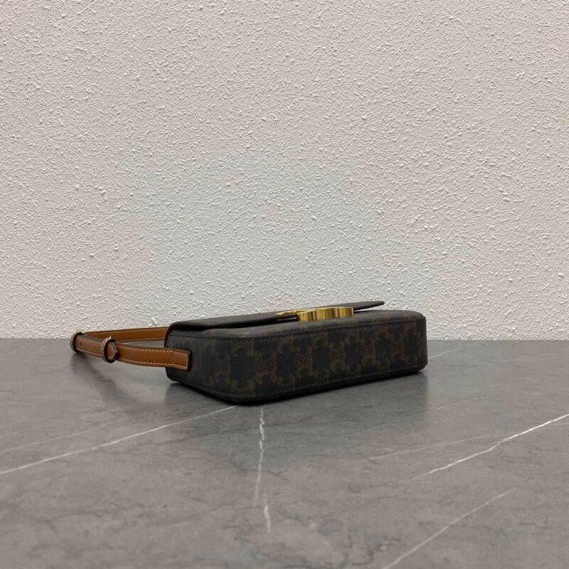 Celine Triomphe Handbag Printed Logo Super Quality Smooth Leather 20x12cm