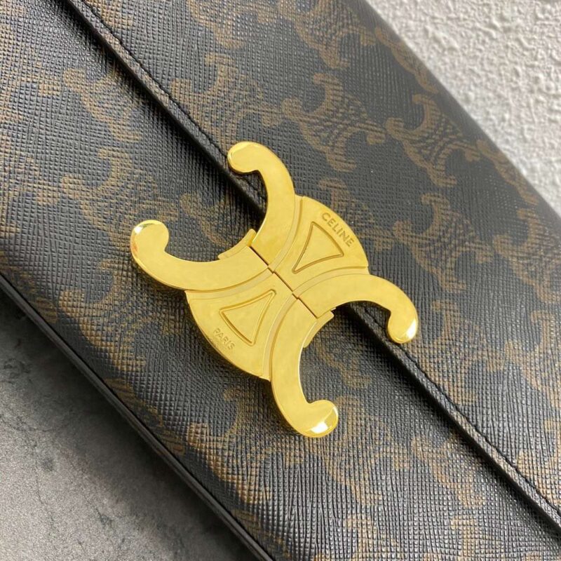 Celine Triomphe Handbag Printed Logo Super Quality Smooth Leather 20x12cm