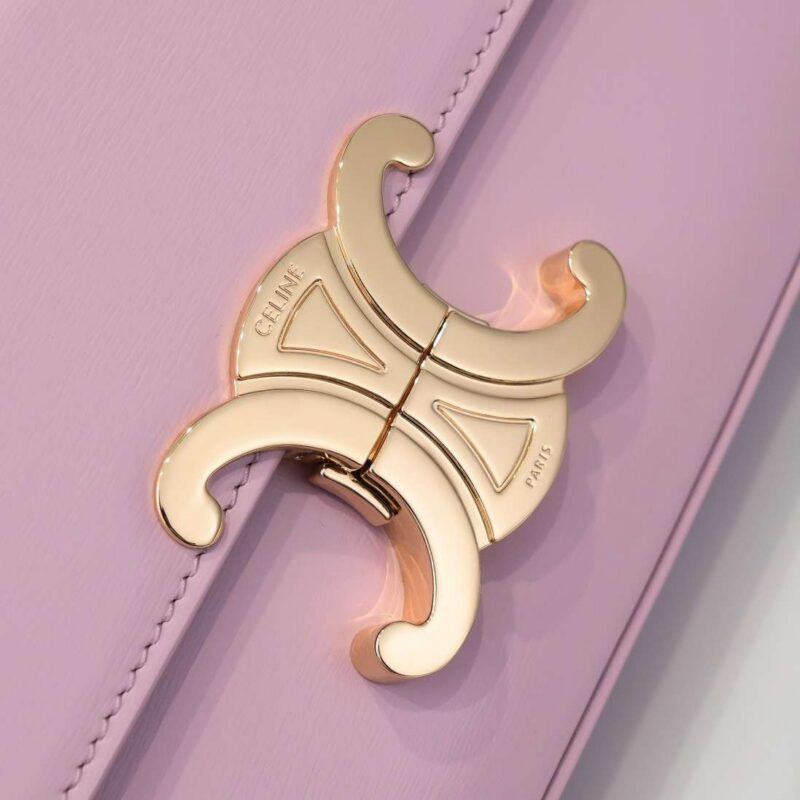 Celine Triomphe Handbag Replica 11 Pink Super Smooth Leather 20x12cm