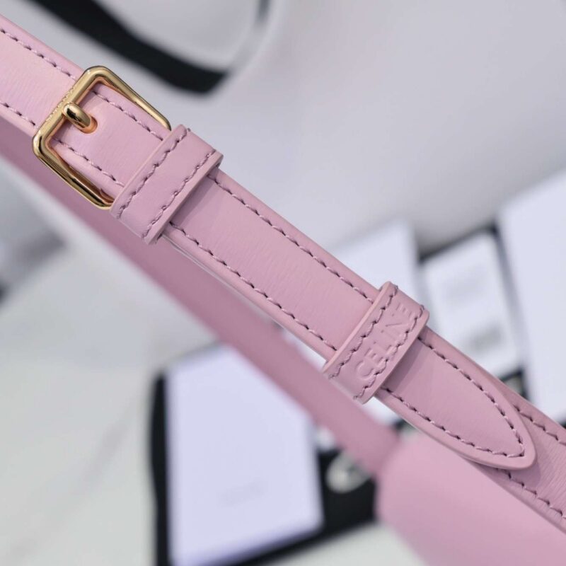 Celine Triomphe Handbag Replica 11 Pink Super Smooth Leather 20x12cm