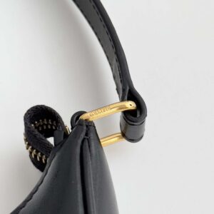 Celine Triomphe Curved Black Matte Leather 23x14x7cm