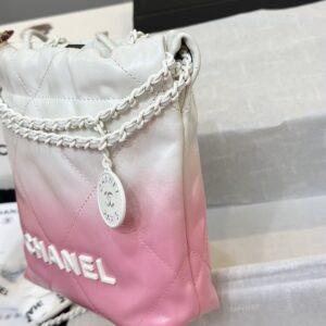 Chanel 11 Handbag 22 Mini Mix White Pink Woman’s 20cm